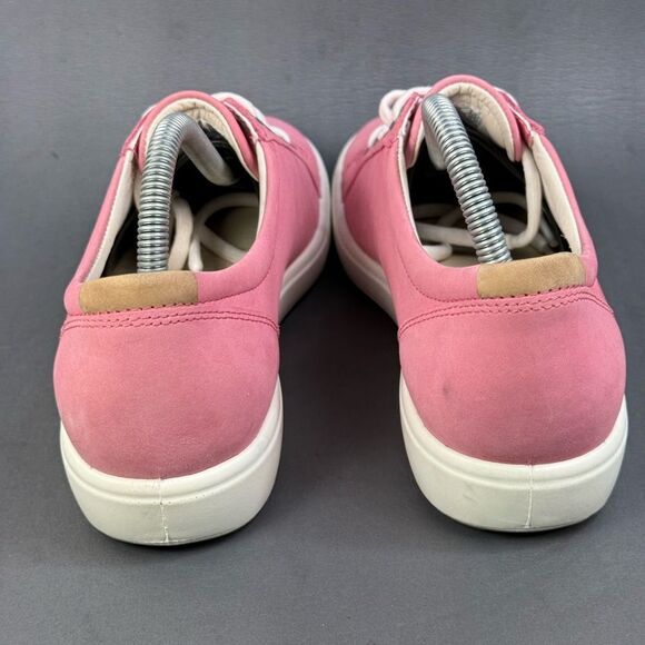ECCO Soft 7 Women's Nubuck pink Sneaker shoes size 10 - Picture 5 of 9